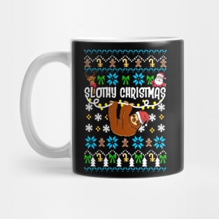 Slothy Ugly Christmas Sweater Mug